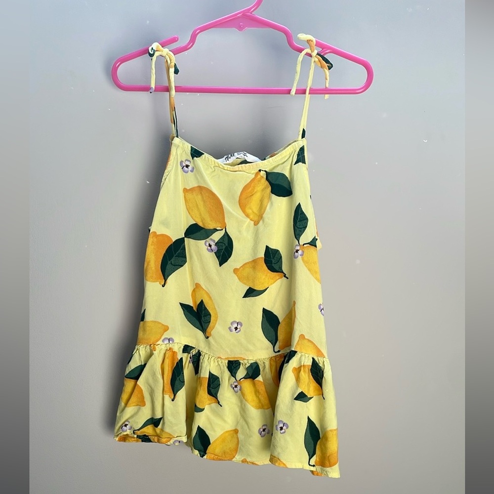 H&M Yellow Lemon Print Kids Tank Top